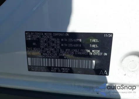 2024 Toyota Bz4X Xle from USA, damaged, VIN JTMABACA9RA090510